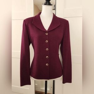 St John Cranberry Blazer 10
